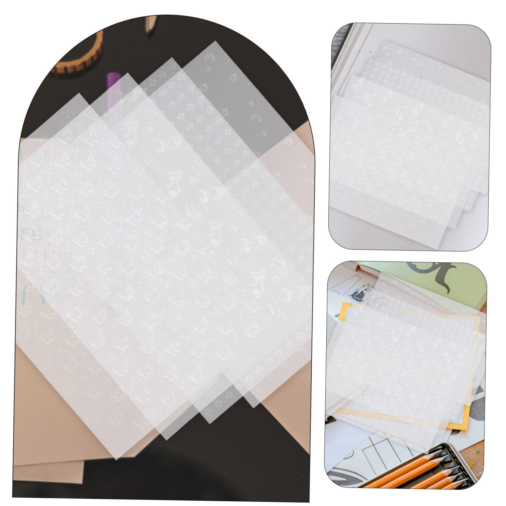 STOBOK 3 Sätze Scrapbook-papier Schmierpapier Dekorativ Decoupage Paper Bunt Pastell Foto-sammelalbum Journaling Scrapbooking Fetzen Farbig Texturiert Zeitschrift Weiß 40 Blätter * 3