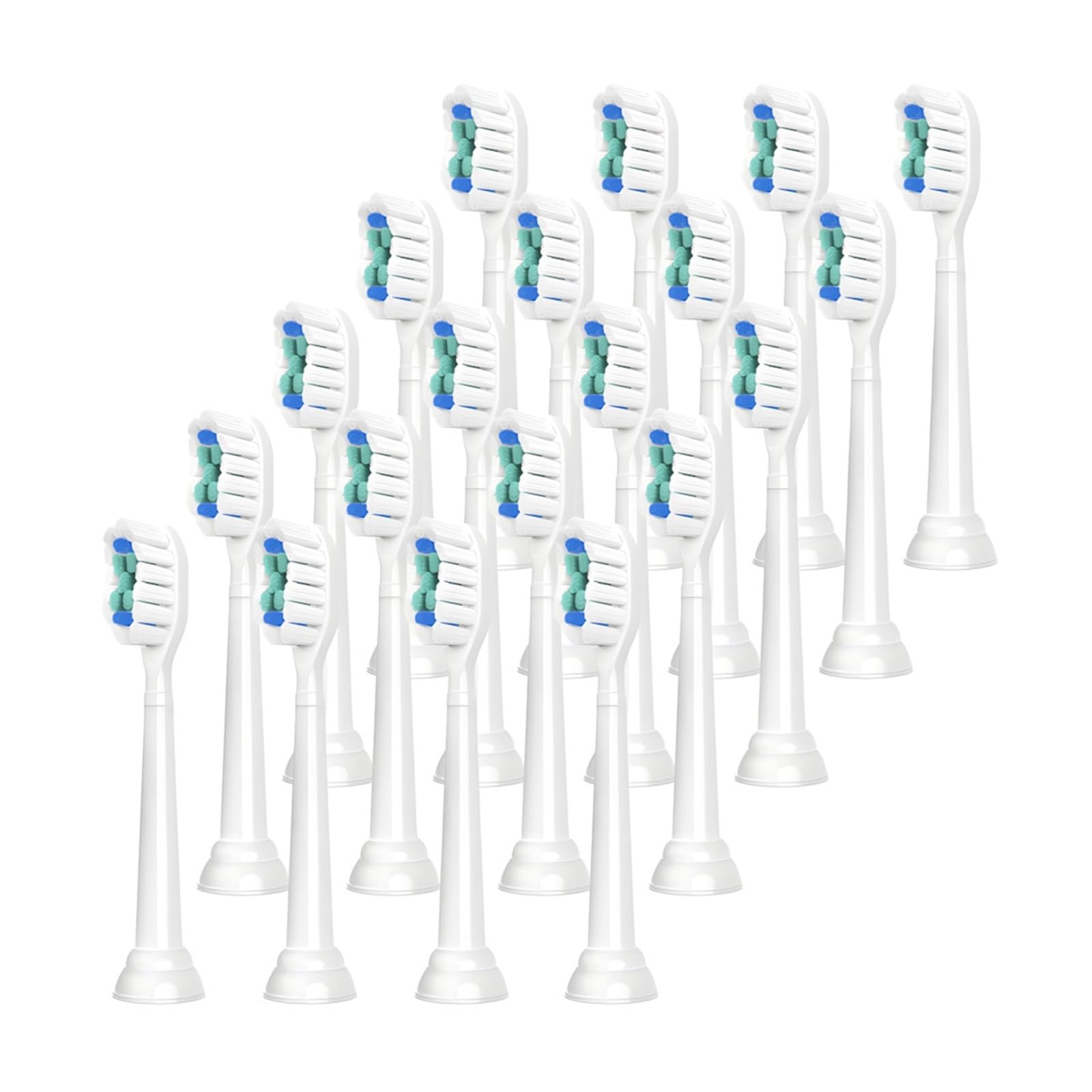 eufeifeiegds Cabezales de repuesto for cepillo de dientes compatibles con cabezales de cepillo eléctrico Clean Refill for Hx6920 4100 2 Series(White-20 Pcs)