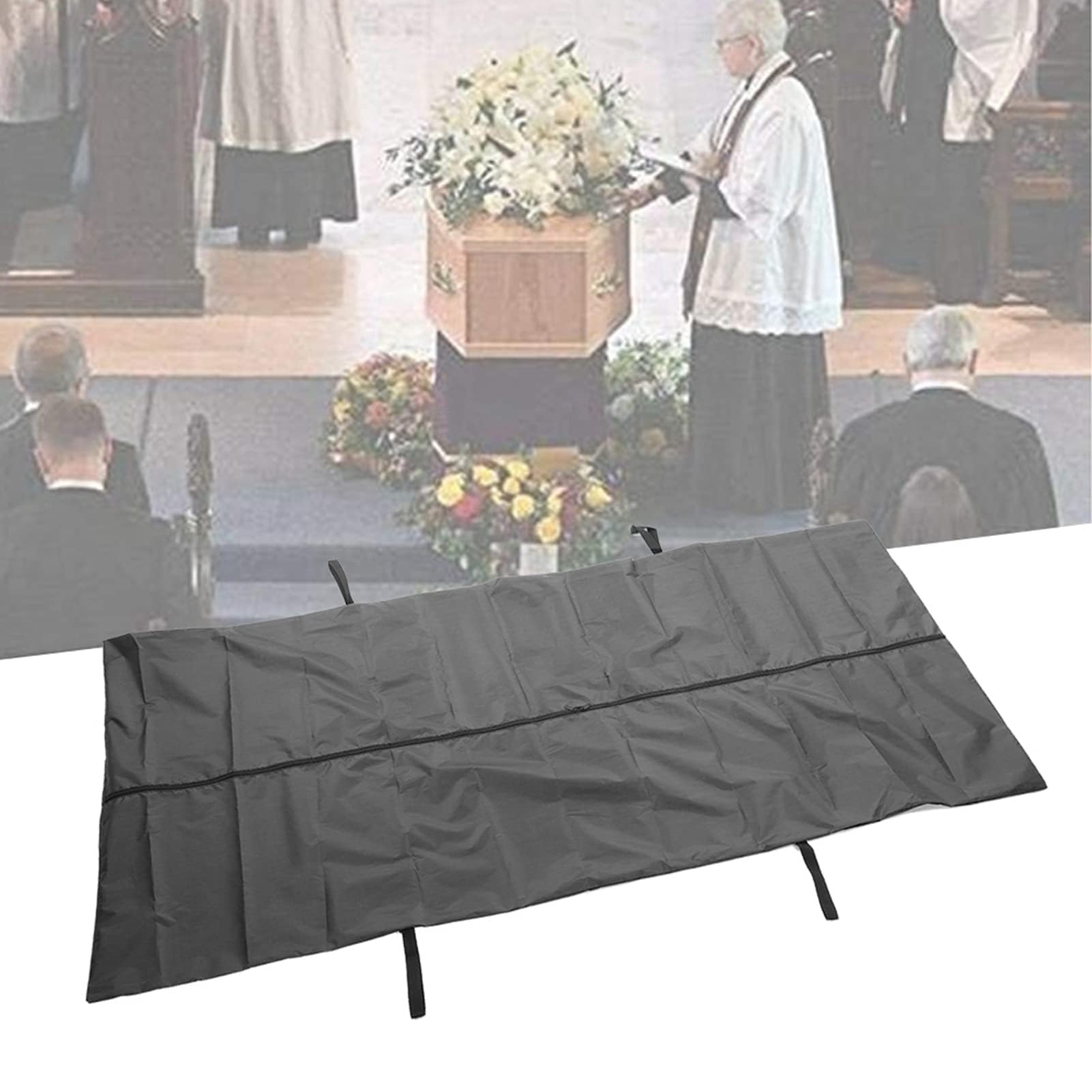 Sac Mortuaire de Cadavre, Sac de Rangement de Corps en Tissu Oxford Imperméable D'urgence pour Hôpital à Domicile (noir) (210*75 CM)
