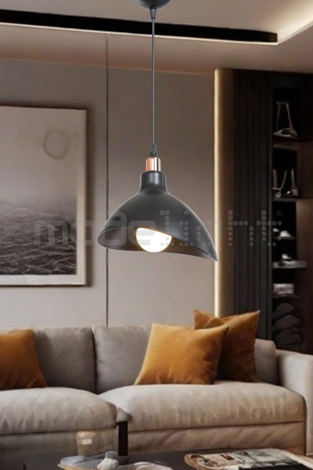 AG LightDesign Siyah Sarkıt Avize Yatak Odası Salon Mutfak Koridor Lamba 22 AGnm41