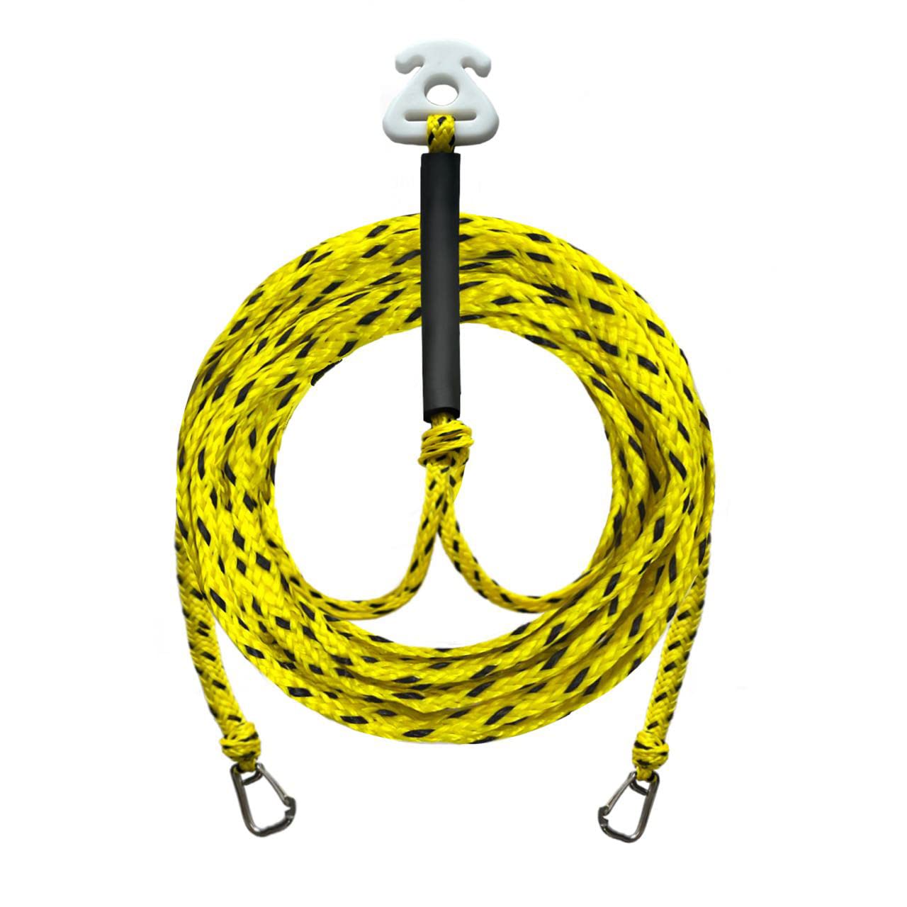 Boat Tow Harness for Towing 4 Riders Watersport, Towable Tube, Water Ski, Wakeboard, Jet Ski, Seadoo, Waverunner, 16FT Tow Rope with a Durable Quick Connect and Two Hooks