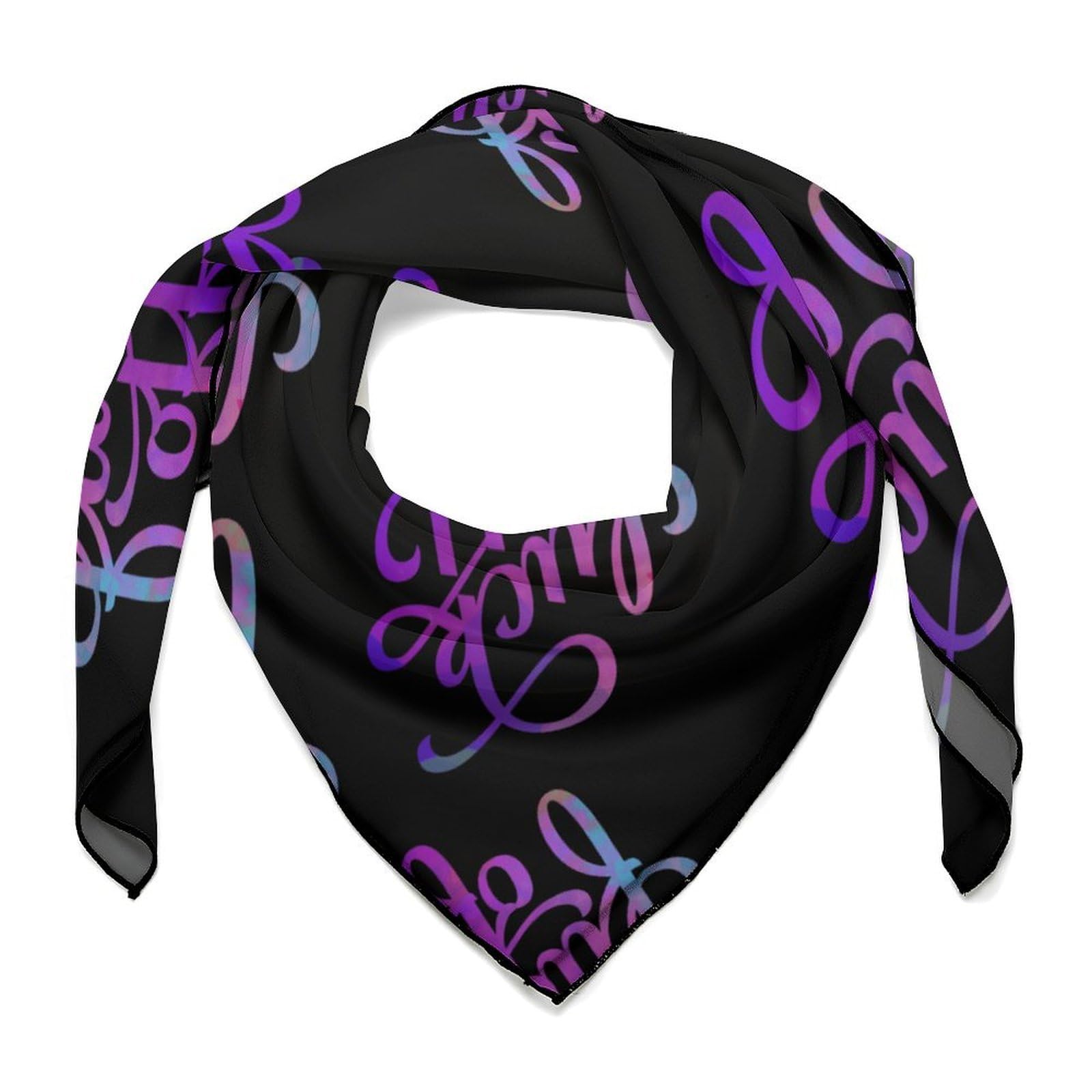 Lqkjvxzcnhm Unisex Style Fuck-Off Silk Scarf 27In Square Bandanas Scarves Neckerchief Headscarf Sleeping Wraps