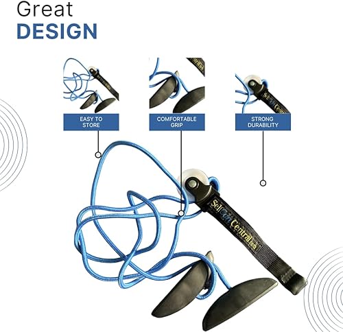 Miniatura 3 de SelfCareCentral - Polea de hombro para terapia física, sistema de polea sobre la puerta para rehabilitación de hombros, equipo de ejercicio de hombro