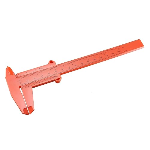 Miniatura 1 de uxcell Vernier Pinza 5.906 in 6 pulgadas métrica herramienta de medición de plástico para mediciones de precisión exterior interior profundidad
