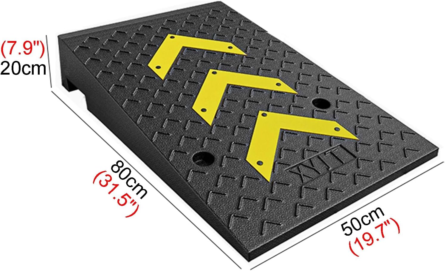 Threshold Ramp,Kerb Ramps for Cars,Ramp Threshold Step Mat Textured Design Solid Mesh Base Barrier Ramp Plate Heavy Duty Kerb Ramp Mostly/H20Cm/7.9In