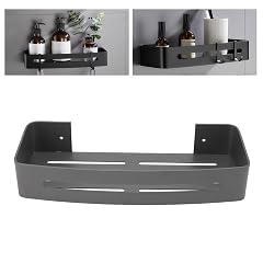 Wall Mounted Bathroom Shelf Shower Caddy Shelf Bathroom Floating Shelf Single Layer Shower Bath Rack Space Aluminum Bathroom