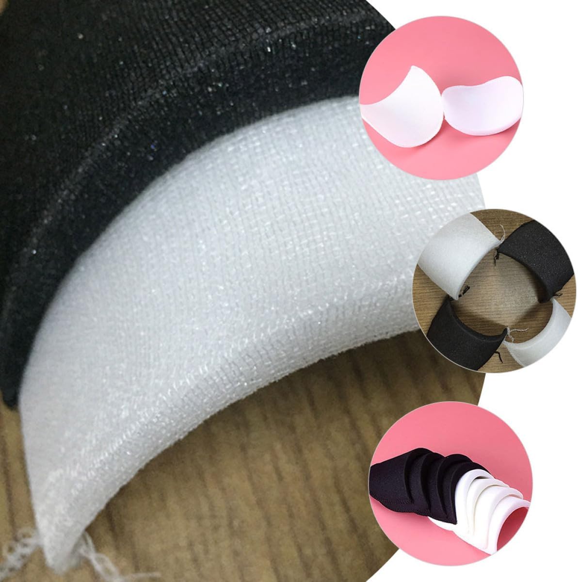 Ciieeo 40 Pairs White Sponge Shoulder Pads for Men’s and Women’s Suit Jackets, Clothing Sewing Accessories with Shoulder Support for Coats and Jackets
