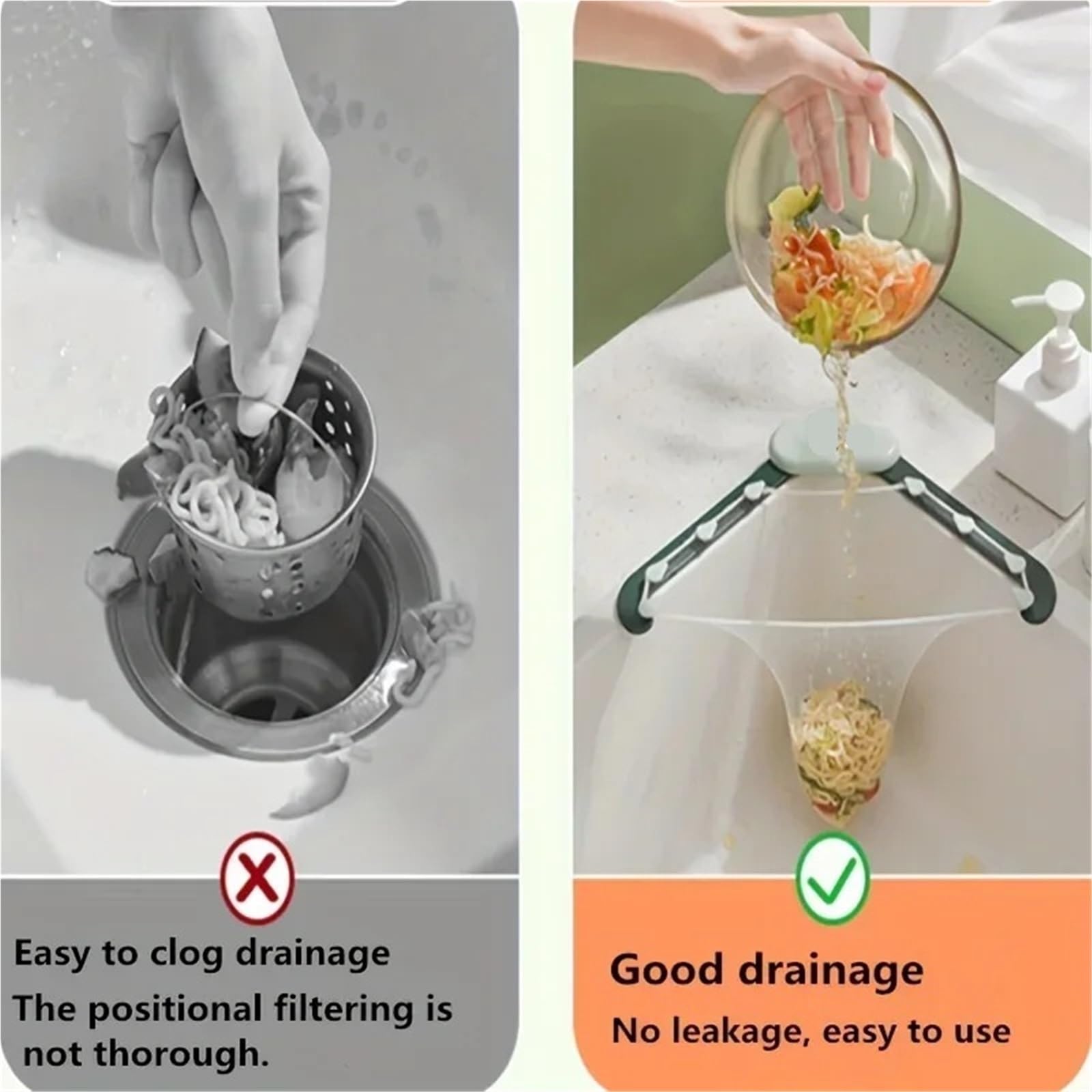 Juego de colador for Fregadero Cocina 2 Piezas para Residuos