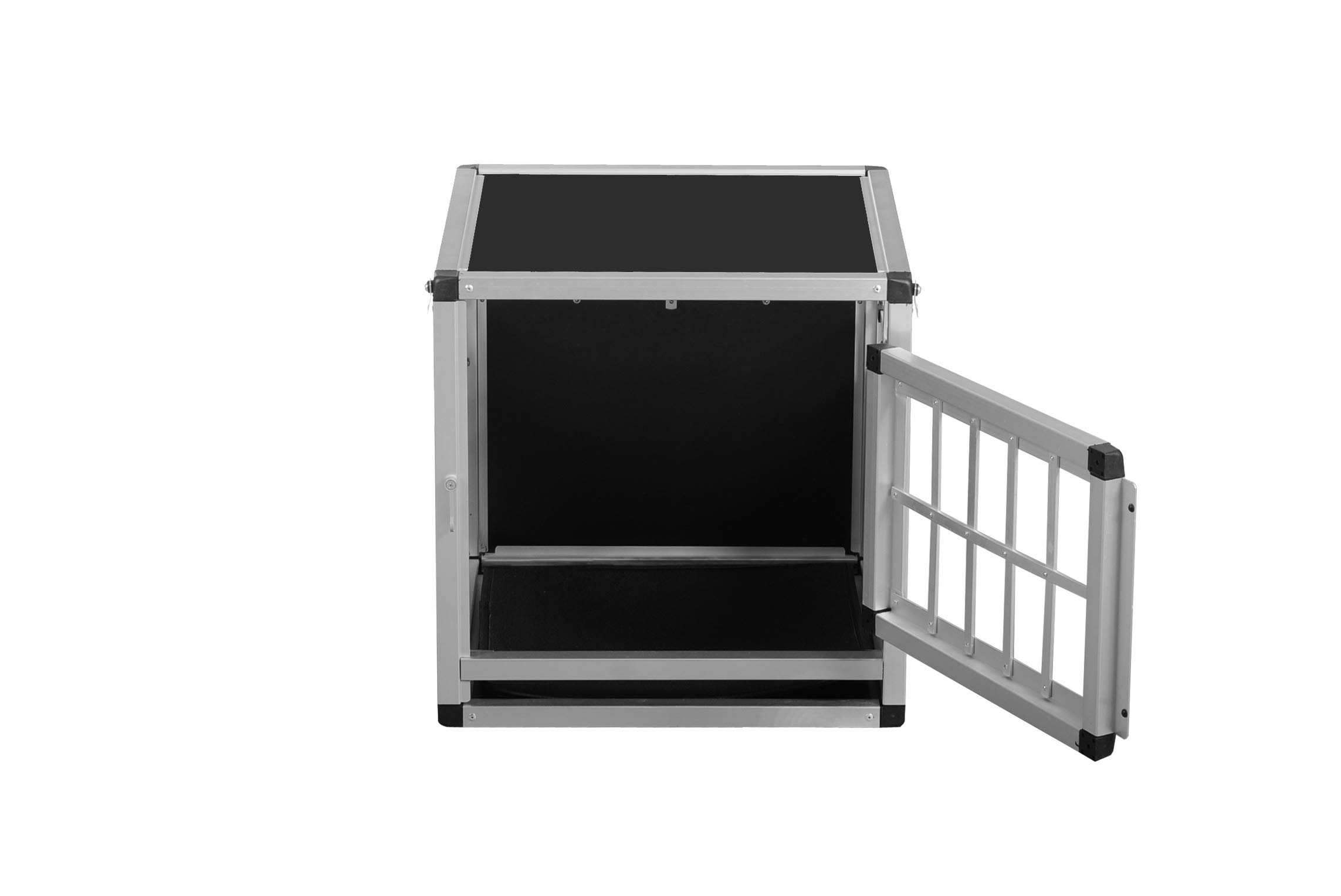 ALPUNA Transportbox N26 – Aluminium Hundebox 50×50×50 cm – Auto Hundebox, sicherer Hundetransport im Kofferraum