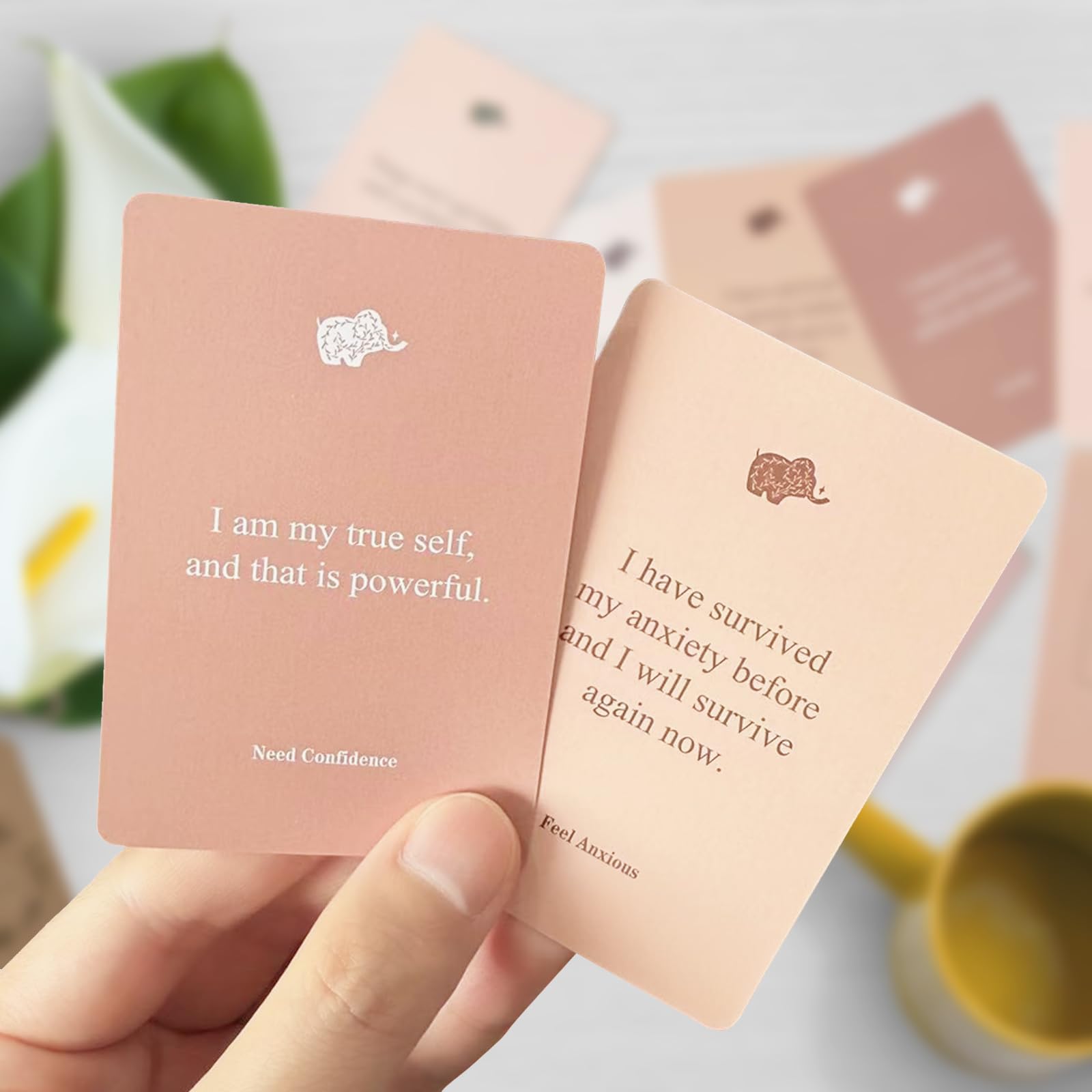 Baraja de tarjetas de afirmación, 120 tarjetas de afirmación positiva para mujeres y hombres, citas positivas para el cuidado personal, regalo edificante para mujeres