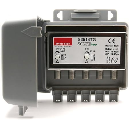 Ricevitore Vhf Amplificatore Antenna TV UHF Con Filtro LTE/5G, Guadagno 42 DB, 1 Ingresso E 2 Uscite | Per Segnale TV Digitale Chiaro Booster Segnale UHF - Foto 6