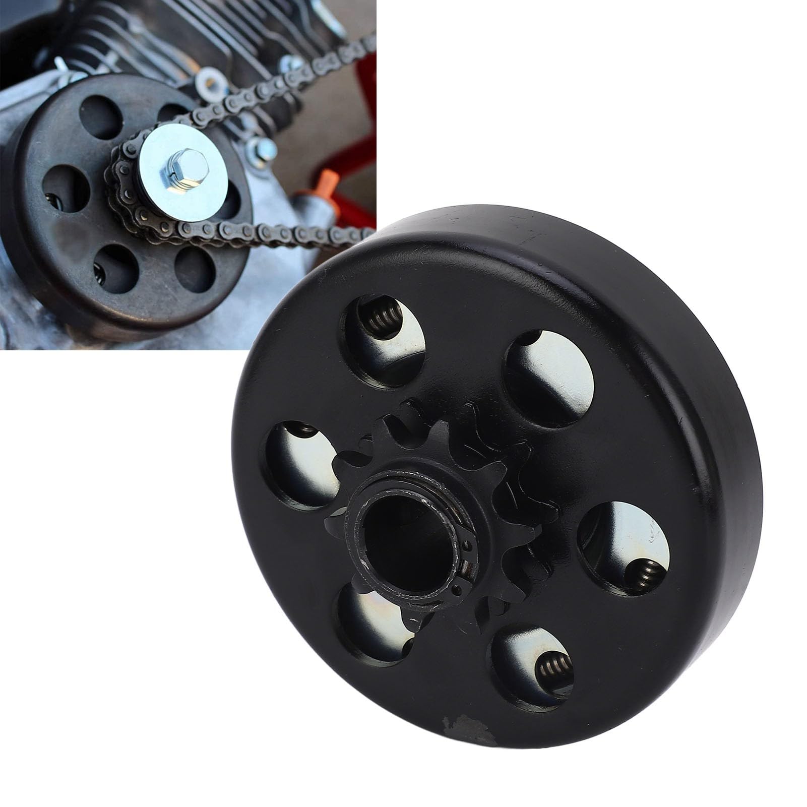 Go-Kart-Kupplung, 3/4 Zoll Bohrung, 10 Zähne, mit 420er Kette, Fliehkraftkupplung, Passend für GX120, GX140, GX160, GX200, GC160, GC190 2–6,5 PS Kleine Motoren