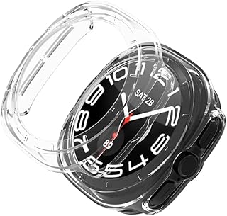 Dado Case Protector Compatible with Samsung Galaxy Watch 7 Ultra, TPU Half Case Cover 47mm (Clear)