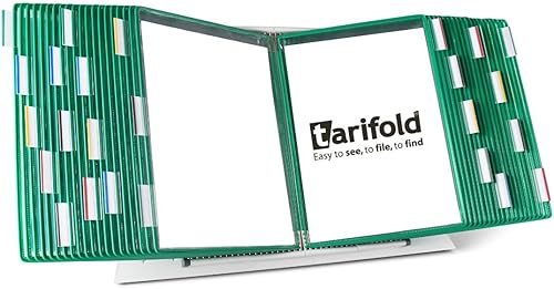 Vista 31 de DJOIS by Tarifold - Sistema de visualización de escritorio, marcos de alambre de acero duraderos, tamaño carta, 10 bolsillos de doble cara, Variado