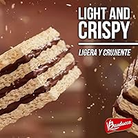 Vista 5 de Bauducco Galletas de oblea, enriquecidas con chocolate, vainilla y fresa, deliciosas y crujientes obleas - 3 capas cremosas - Ideal para aperitivos