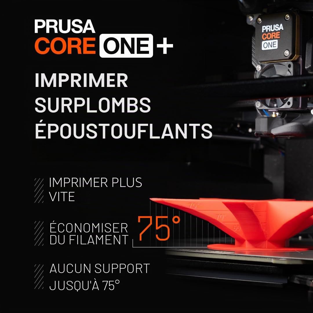 Original Prusa Imprimante 3D Core One + CoreXY pour la Maison et l'entreprise, Les Professionnels et Les débutants, buse et Filament gratuits, Fermeture Rapide et complète et prête à l'emploi, Longue