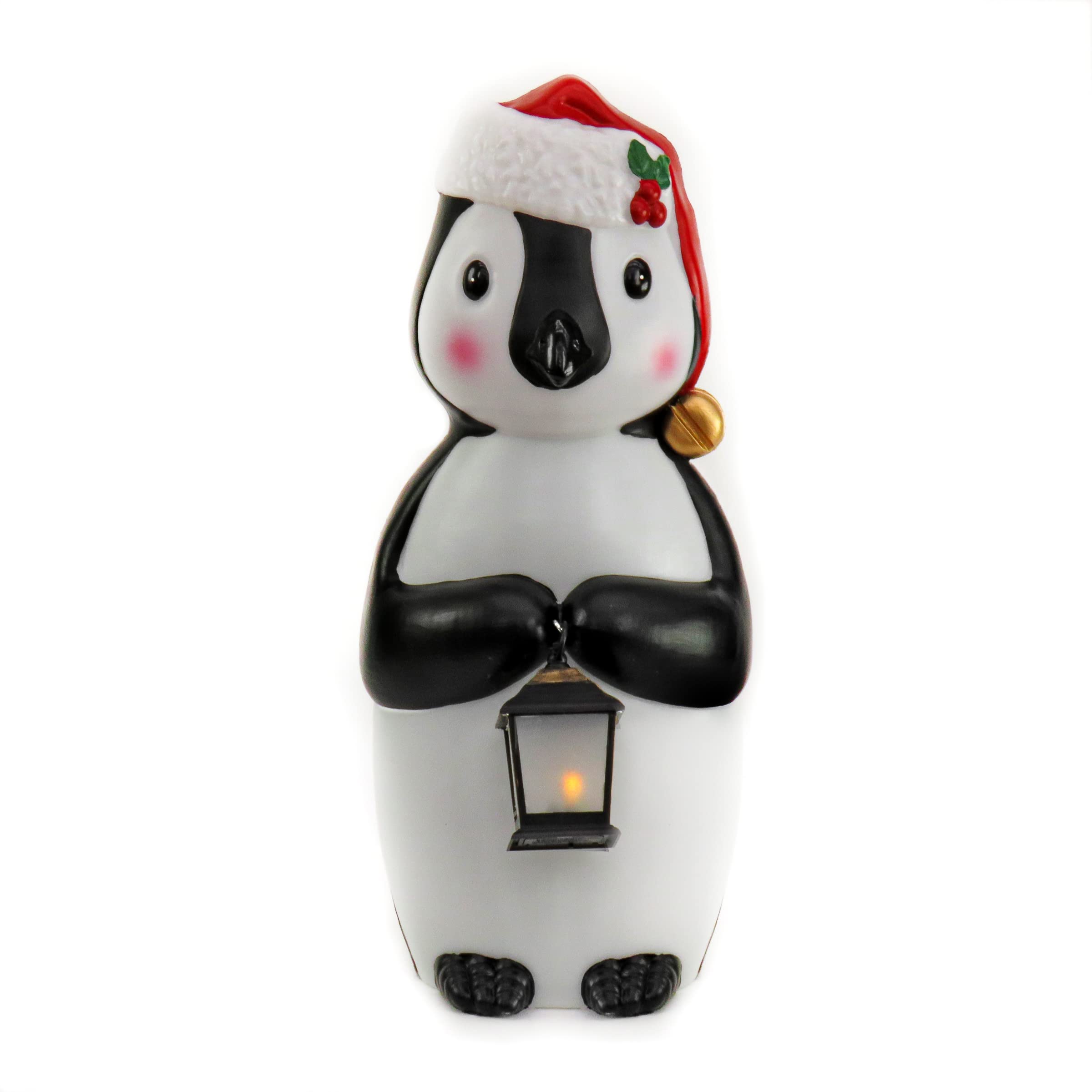 National Tree Company Pre Lit Classic Penguin Decoration, Warm White LED Lights, Battery Powered, Christmas Collection, 23 Inches