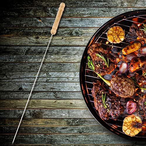 10 unidades de garfos para churrasco para assados ​​de cachorro-quente com cabo de madeira para chur