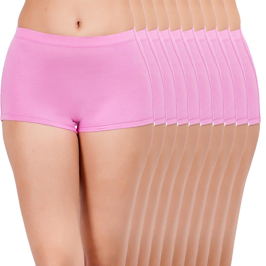 saey 7! sæy 7! - Premium Micro Bamboo Innerwear | Ultra Soft Women's Boyshort - Naturally Anti-Bacterial - No Marks Waist Band Saey7 | Pack of 10 Assorted-picture-29