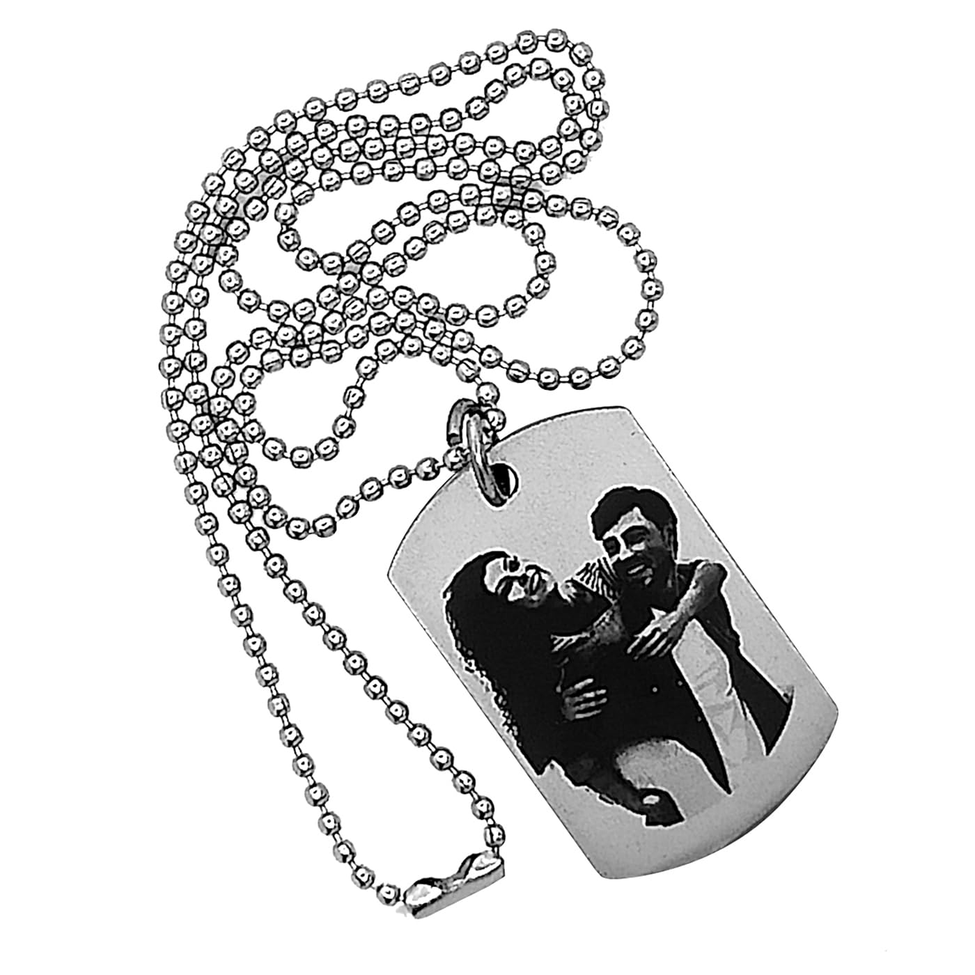 BAMALICustomized Stainless Steel Eye-Engraved Necklace for Women  Personalized Photo Pendant with Eye Design for Girls Photo Keychain  Jewelry Gift