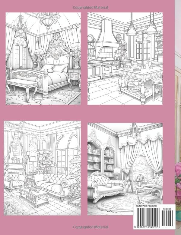 A Stylish Interior Home Coloring Experience "Color Your Dream Home": Stylish Home Interiors for Relaxation Home Style Coloring Book for All Ages image 3