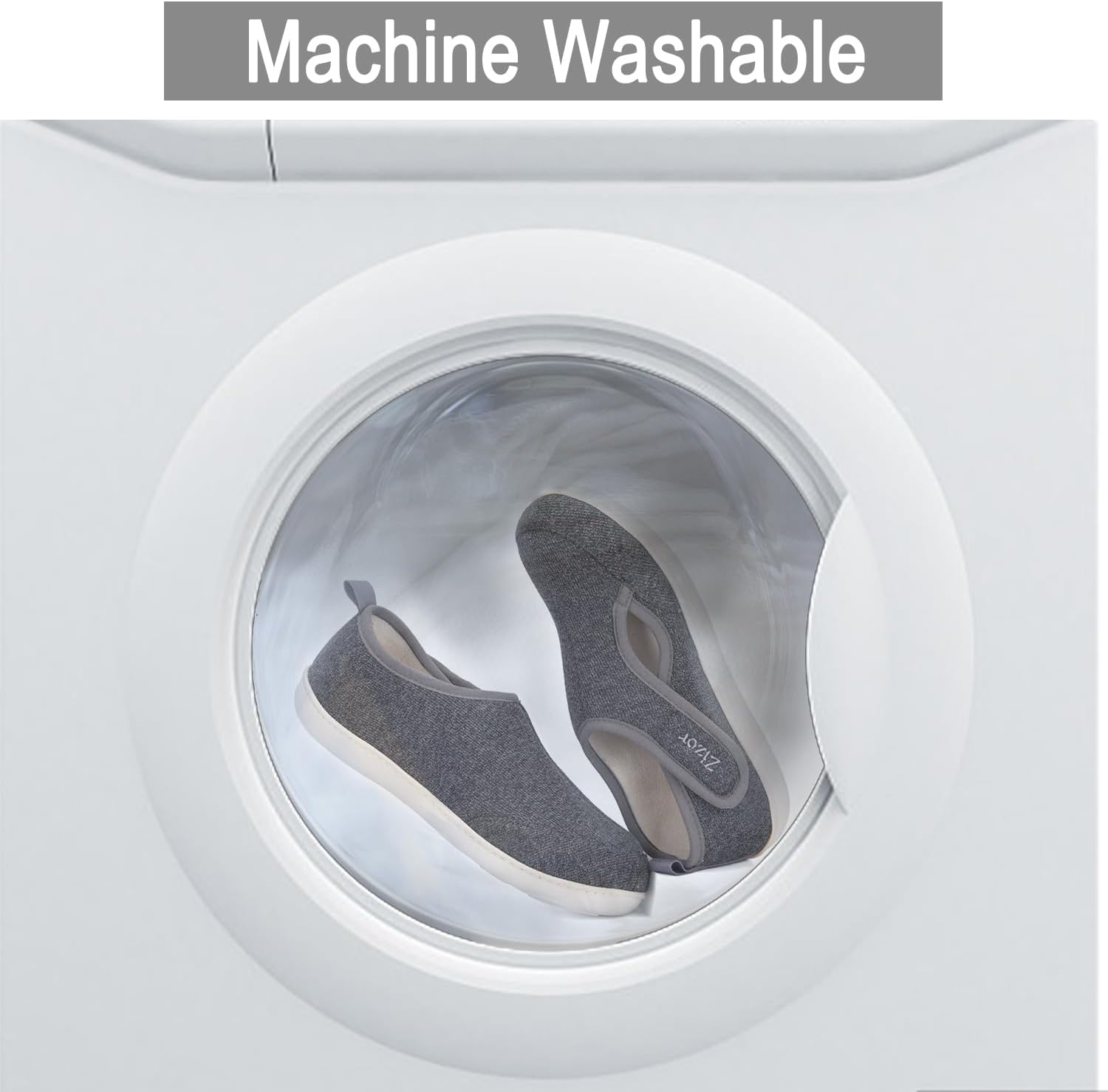 Zizor Women's Adjustable House Shoes Slippers Indoor Outdoor with Memory Foam, Warm Winter Fuzzy Lined Home Slippers - Image 6