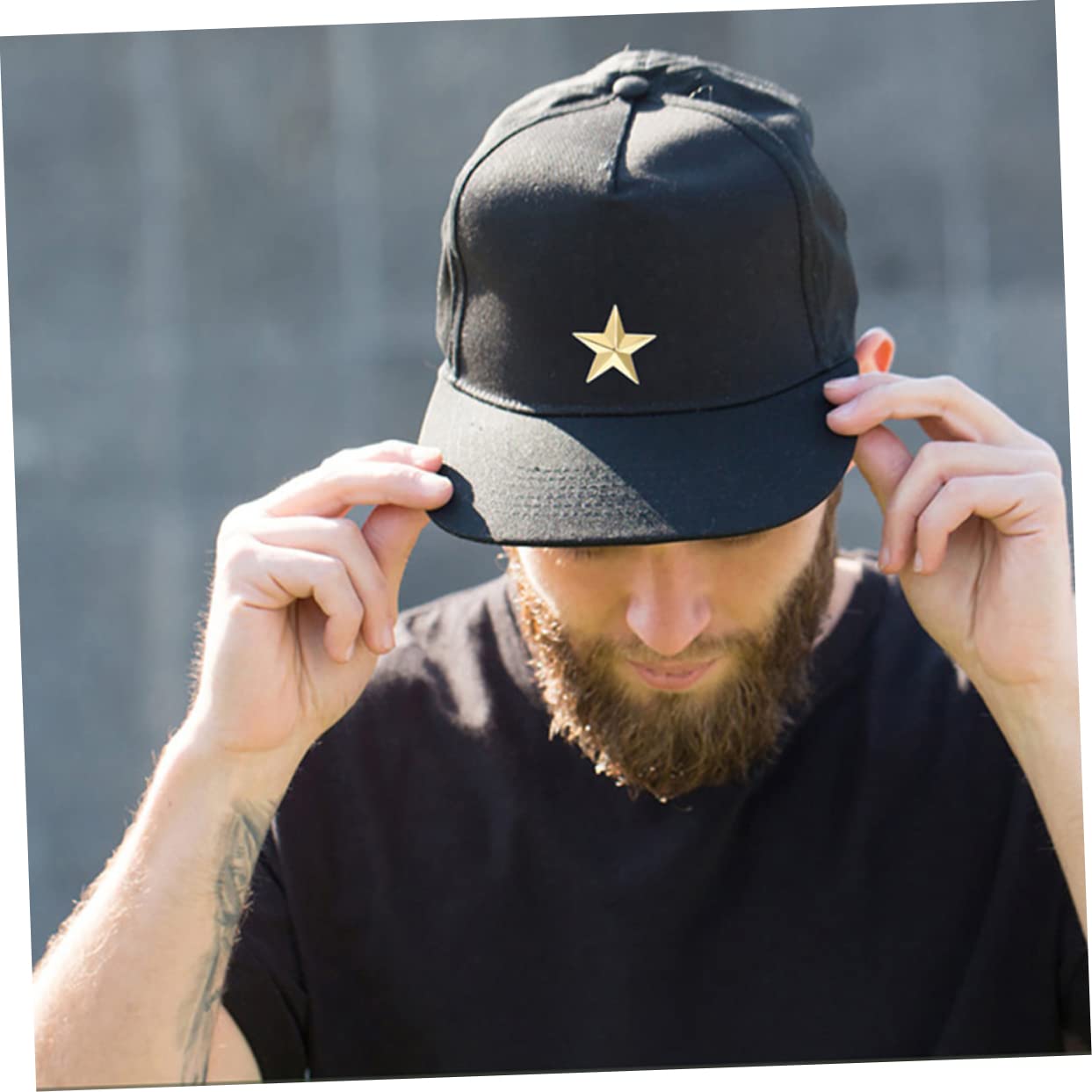 BESPORTBLE Pentagramm Anstecker Bestickter Stern Punkt Anstecker Patriotische Dekoration Hochzeit Für Sternbrosche Gedenknadel Patriotisches Anstecker Fünf Partys Legierung Golden