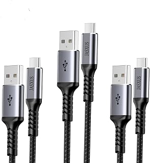 USB C Cable [3-Pack 3.3ft 6ft 10ft] USB Type c Fast Charger Nylon Braided Fast Charging Cord Compatible with Samsung Galaxy S20 S10 S9 Note 9 8 S8 Plus.LG V30.Google G5 G6 Pixel,(Black)