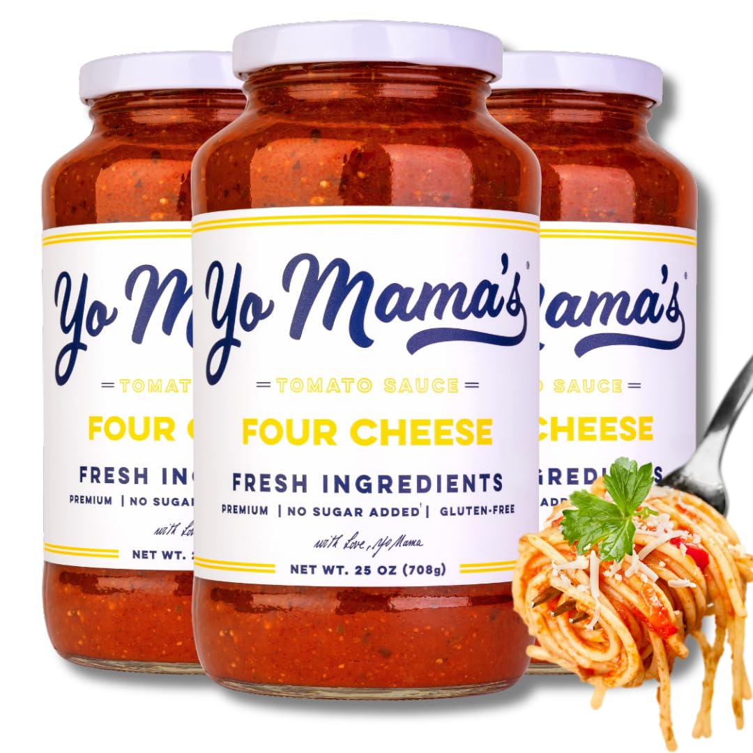 Amazon.com : Yo Mama's Foods Low Carb Four Cheese Pasta Sauce, No