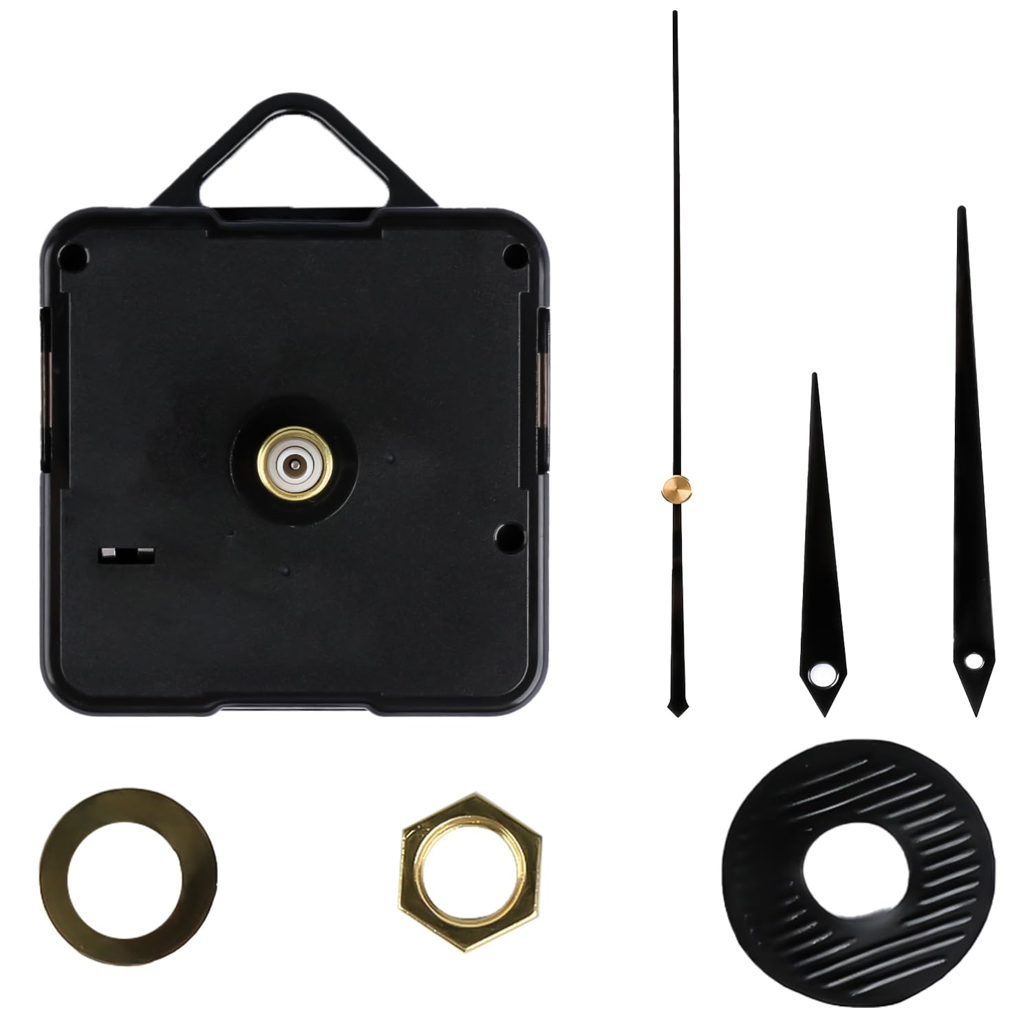 Bojueshaw Black Clock Movement, Silent Mechanism, High Torque, Wall Mount, Small To Medium