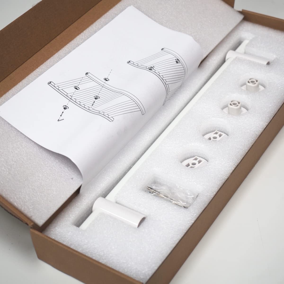 Barre porte-serviettes droite pour radiateur de salle de bain design, tubes ovales, porte-serviettes, accessoires chauffants, longueur 460 mm, blanc au choix