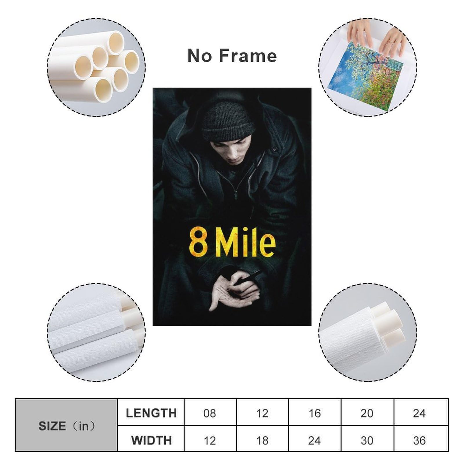 美品 エミネム 8Mile ポスター Amazon.co.jp: Ipea 8マイルエミネムラッパースターラップ