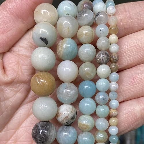 Miniatura 124 de 6mm 66pcs Natural White Porcelain Agates Stone Round Beads for Jewelry Making Spacer Loose Spacers Beads DIY Bracelets 15" Strand