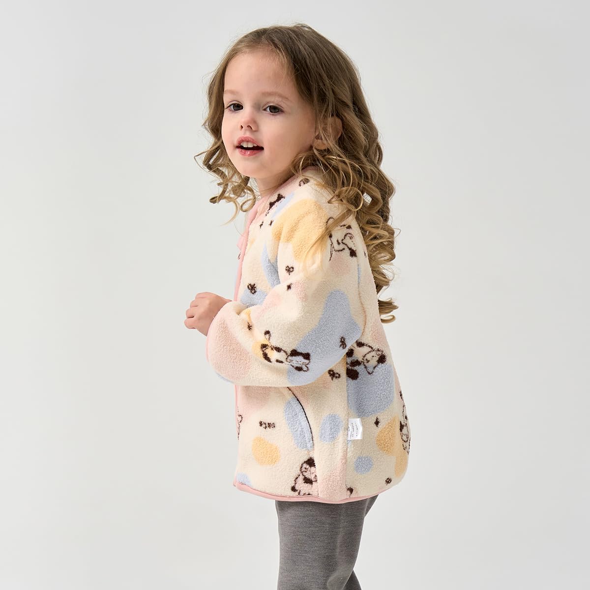 BINIDUCKLING Baby Toddler Girl Sherpa Fleece Jacket Fall Winter Coat Warm Clothes - Image 5