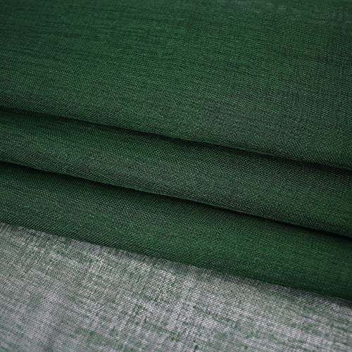 Upopo Green Sheer Tier Curtains 24 Inches Long Kitchen Tiers Linen Textured Voile Cafe Curtains Bathroom Basement Short Small Curtain Panels For Door Half Window Curtains 2 Panels Rod Pocket #TOP1