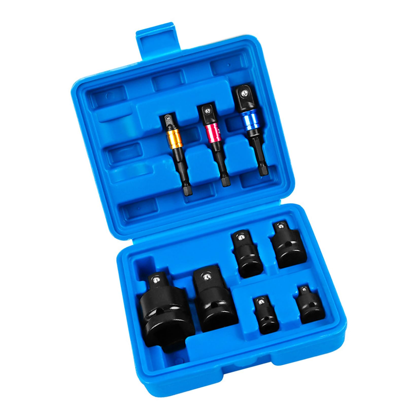 Xjdzineq 9 Piece Set Professional Impacts Wrench Converter Adapter Suitable For Multiple Socket Size Enhancing Efficiency In Repair Tasks Impacts Wrench Converter Adapter