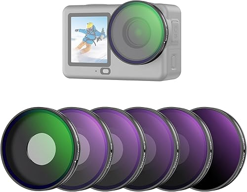 Miniatura 13 de Neewer CPL & ND - Juego de filtros compatibles con DJI Osmo Action 4/Action 5 Pro (paquete de 4), atornillable CPL + ND8 + ND16 + ND32, accesorios