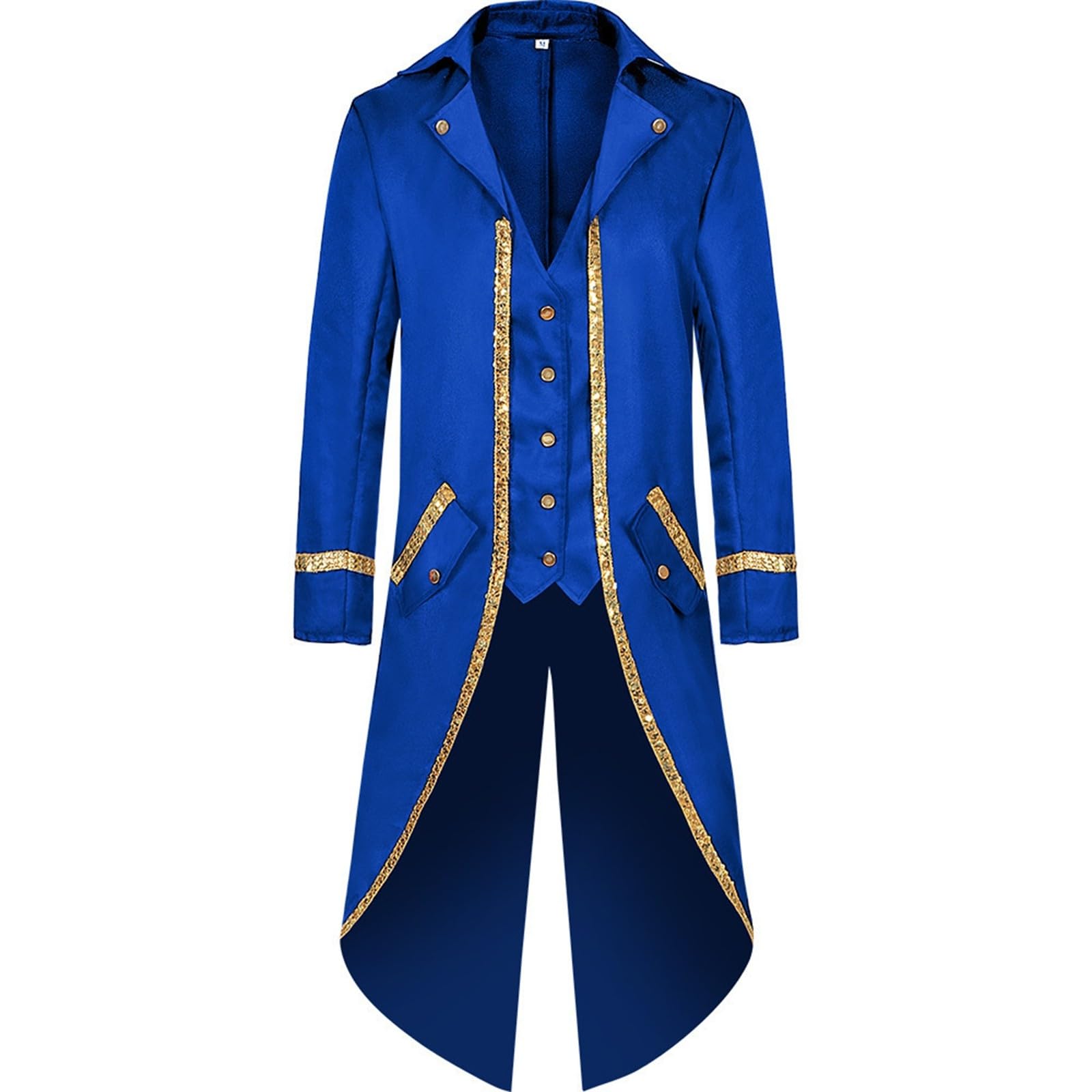 Genérico Giacca Frac in Stile Gotico Steampunk per Uomini Giacca Vintage Medievale Vittoriana Uniforme Lunghe Smoking Pirata Rinascimento Vampiro per Festa Adulti