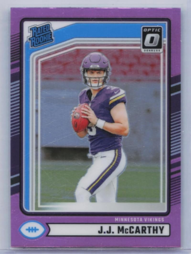 Football Trading Card 2024 Donruss Optic Preview Pink #303 J.J. McCarthy EX/NM Vikings