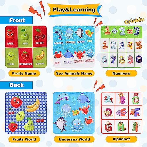 Vpojoy Baby Tissue Box Toy, Soft Montessori Magic Tissue Box Baby Toys 6 To 12 Months, High Contrast Crinkle Paper Sensory Silk Scarves Toys For 1 Year Old Boys Girls Kids Early Learning Gifts #TOP4