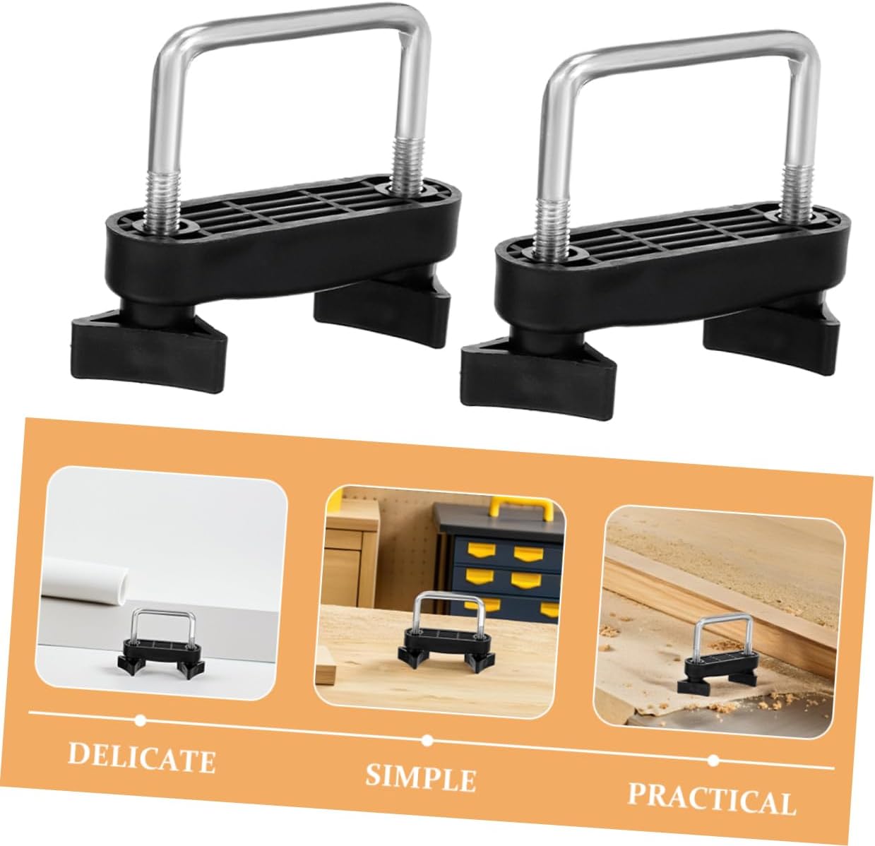 Cabilock 2pcs Civic Roof Rack Cargo Bracket Roof Mounting Brackets for Car Tent Mounting Accessories