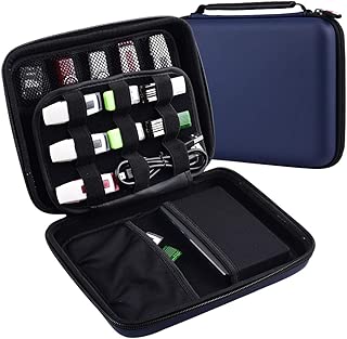 USB Flash Drive Case, Hard Drive Travel Storage Bag, EVA Waterproof Electronic Accessories Organizer Holder for Sandisk/Thumb/WD and Any Flash Drive（Blue）
