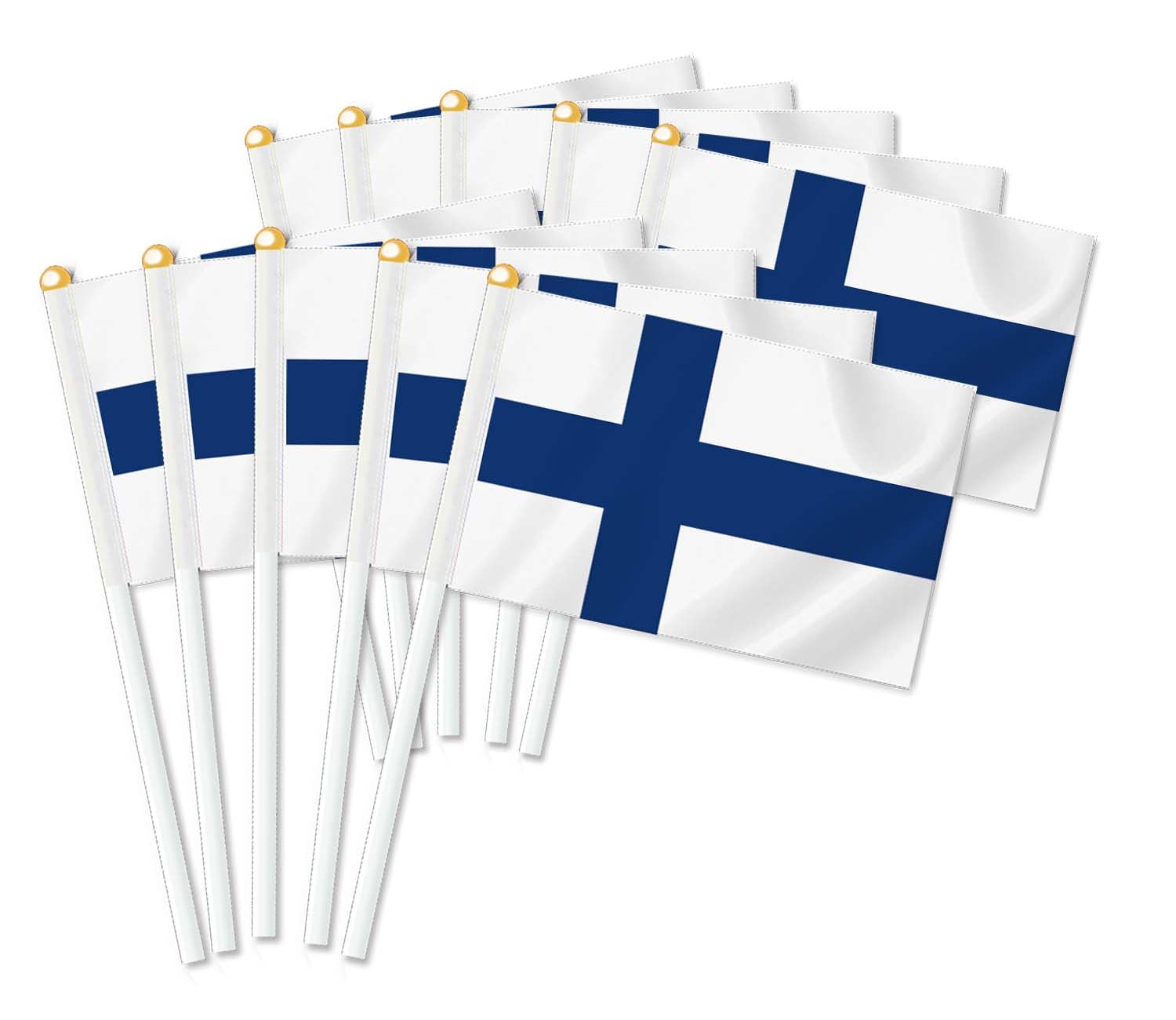 25 PCS Finland Handheld Flag,Finnish Decor Hand Held Flags,Decoration Banner — image 1