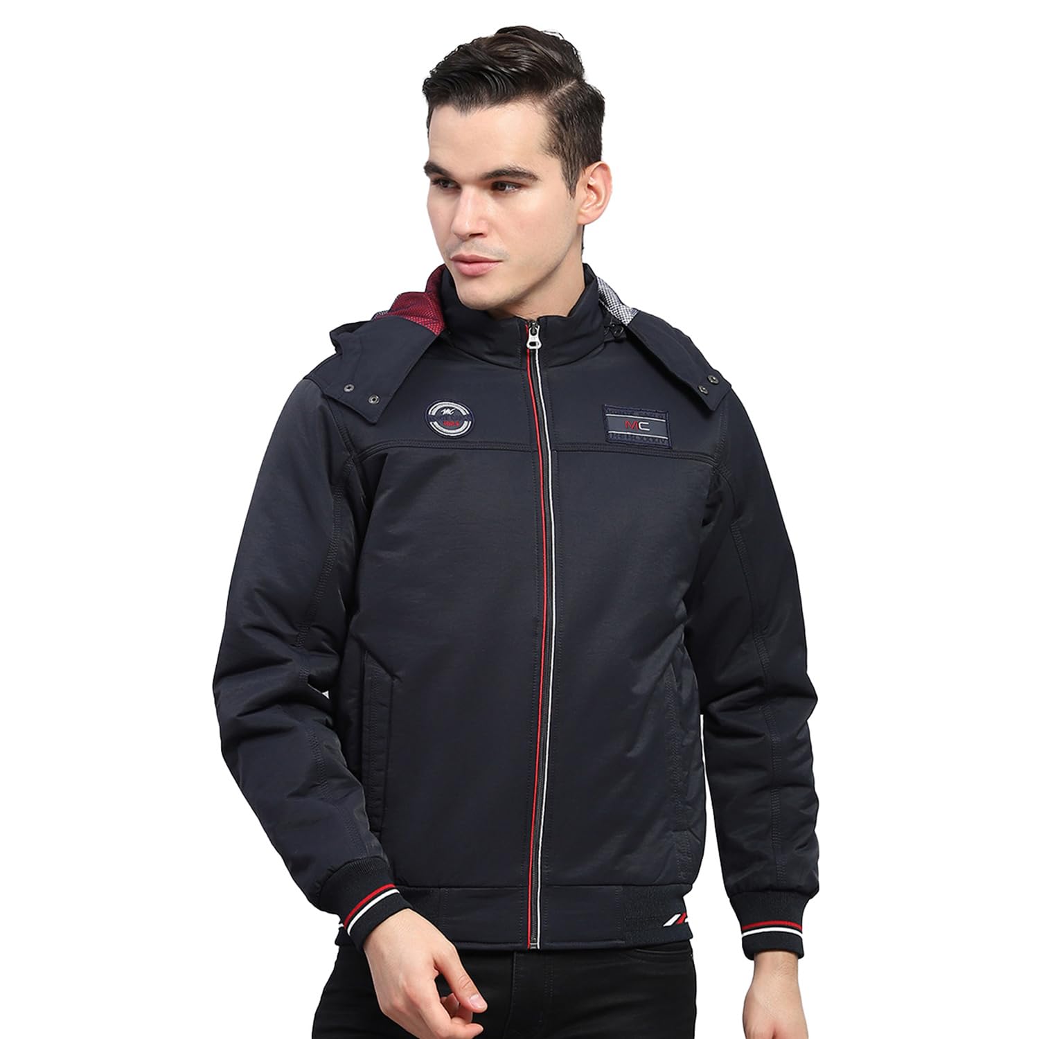 monte carlo Mens Solid Detachable Hooded Neck Full Sleeve Jacket (224066903)-picture-20