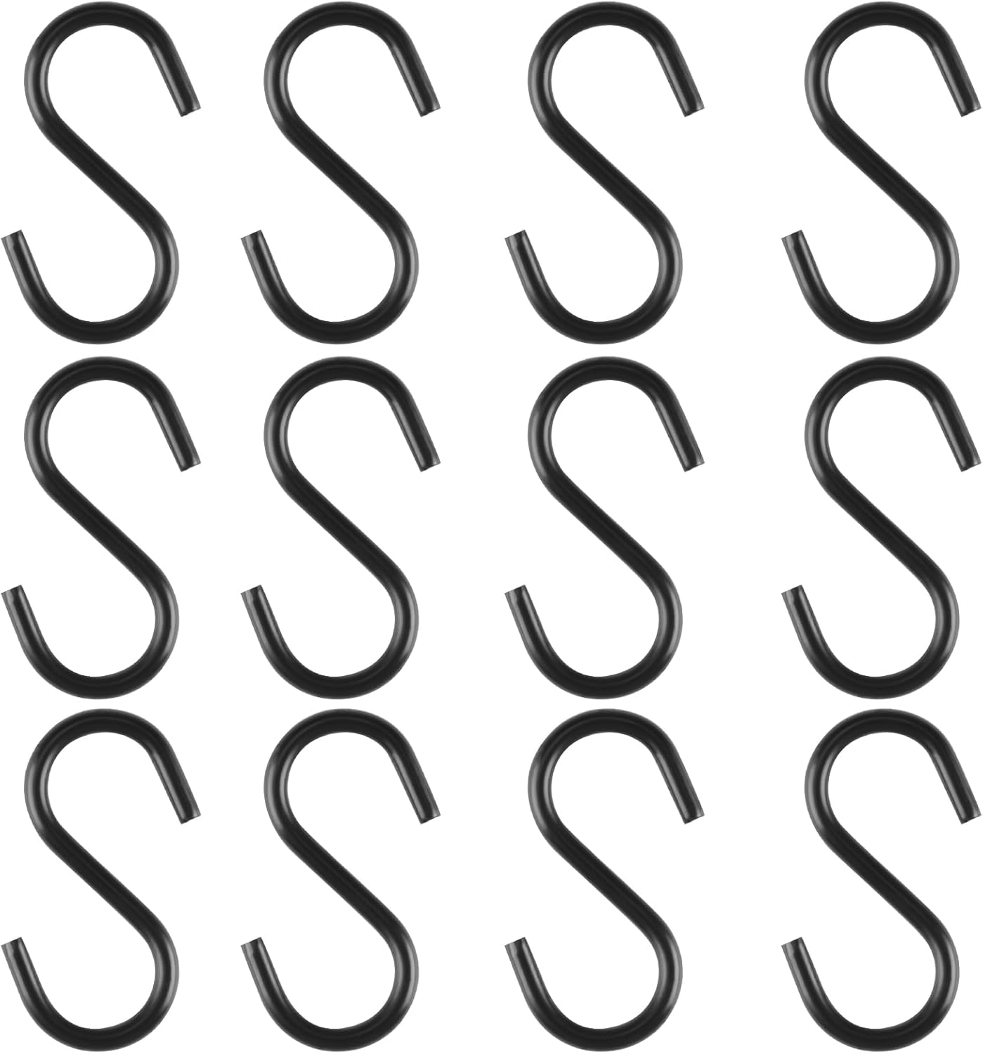 100 Pieces 1 Inch Mini S Hooks Small S Hooks Stainless Steel S Shaped Hooks for Ornaments, Jewelry and Hanging (Black) - Image 3