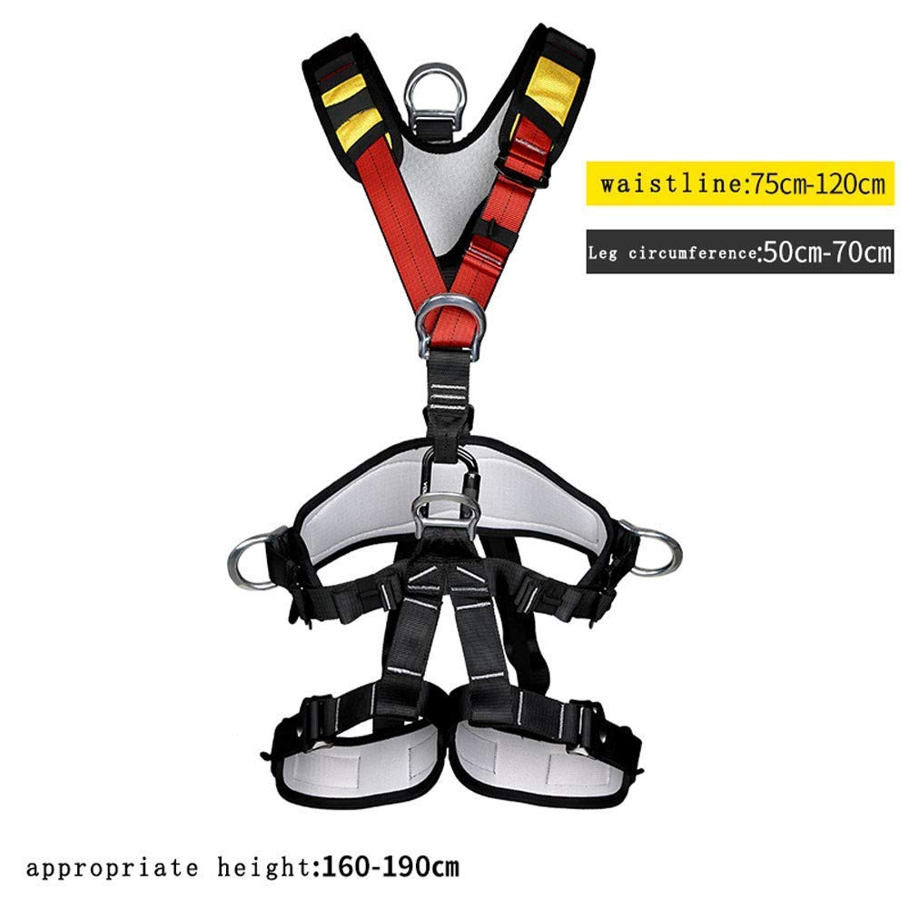 SwaYve Cinturón de Seguridad para Trabajos a Gran Altitud, Arnés de Construcción para Escalar Árboles, Escalar Montañas, Rescate Contra Incendios, Dispositivo de Protección de Seguridad para Aventuras