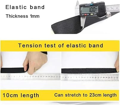 Wide elastic for sewing, 5 Meters Sewing 10mm - 50mm Knitted for DIY Pants Accessories,Black,Width 25mm(Black,Width 60mm)
