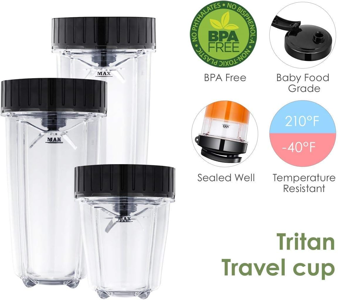Comfee Personal Blender Mixer for smoothies, juice with 4 Different Size Portable Bottles