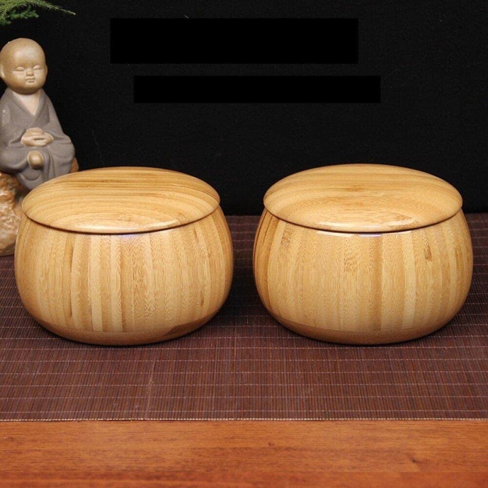 Hölzerne Go Cans 2pcd Harz Weiqi Aufbewahrungsbox Deckkomponenten Jars Halter Leere Schachbox Go Game Geschenke Für Anfänger