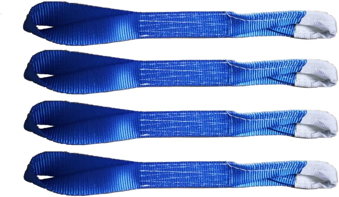 2 Inches High Strength Reinforced Soft Loop,Motorcycle Tie Down Straps,22 Inches Length,11000Lbs Breaking Strength 4 Pack Blue